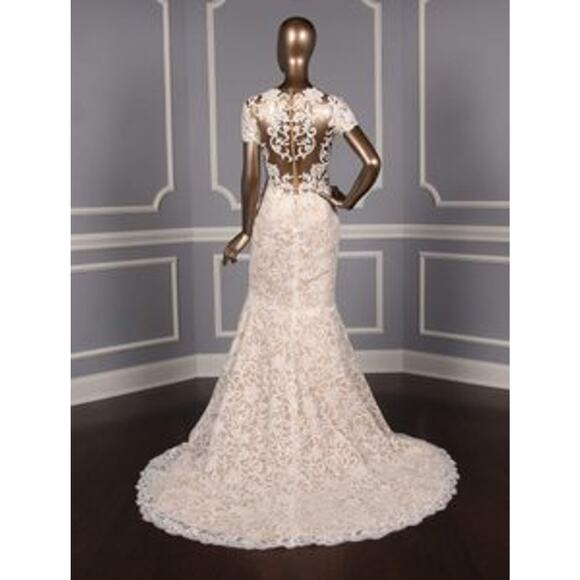 ISABELLE ARMSTRONG Glenn X Wedding Dress Lace Trumpet Sexy Formal Bridal Gown 10 - Picture 7 of 12